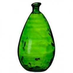 Wadiga Vases Vase Décoratif En Verre Recyclé Vert - 25x25x47cm