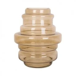 Present Time Vases Vase Distinct Verre Marron Clair -Sablie Vases Soldes vase distinct verre marron clair 4