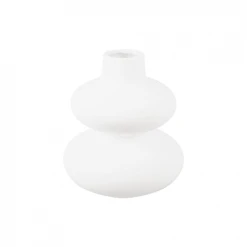 Present Time Vases Vase Double Cercle Petit Modèle Mat Blanc