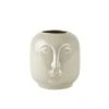 Villa Collection Vases Vase En Argile Blanc Nacré -Sablie Vases Soldes vase en argile blanc nacre