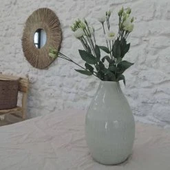 Maison Tilleul Vases Vase En Céramique Craquelé Vert -Sablie Vases Soldes vase en ceramique craquele vert 2