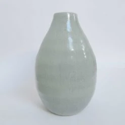 Maison Tilleul Vases Vase En Céramique Craquelé Vert -Sablie Vases Soldes vase en ceramique craquele vert 3
