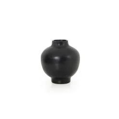 Ames Vases Vase En Céramique Noire 23x28x23cm -Sablie Vases Soldes vase en ceramique noire 23x28x23cm 3