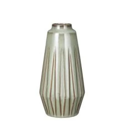 Mica Decorations Vases Vase En Céramique Vert Rayé H30 -Sablie Vases Soldes vase en ceramique vert raye h30 4