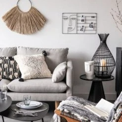 Maisons Du Monde Vases Vase En Dolomite Noire Et Blanche Imprimé Visages H21 -Sablie Vases Soldes vase en dolomite noire et blanche imprime visages h21 1000 15 10 208044 10