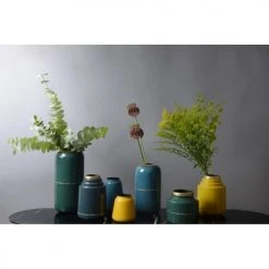 Zago Vases Vase En Fer émaillé Jaune H19cm -Sablie Vases Soldes vase en fer emaille jaune h19cm 2