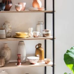 Maisons Du Monde Vases Vase En Grès Beige Et Lignes Verticales Blanches H33 -Sablie Vases Soldes vase en gres beige et lignes verticales blanches h33 1000 15 25 213348 2