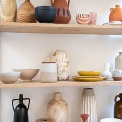 Maisons Du Monde Vases Vase En Grès Beige Et Lignes Verticales Blanches H33 -Sablie Vases Soldes vase en gres beige et lignes verticales blanches h33 1000 15 25 213348 3