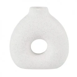 Maisons Du Monde Vases Vase En Grès Blanc H14