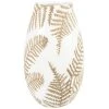 Maisons Du Monde Vases Vase En Grès Blanc Motifs Feuilles Dorées H24 -Sablie Vases Soldes vase en gres blanc motifs feuilles dorees h24 1000 15 15 216085 1