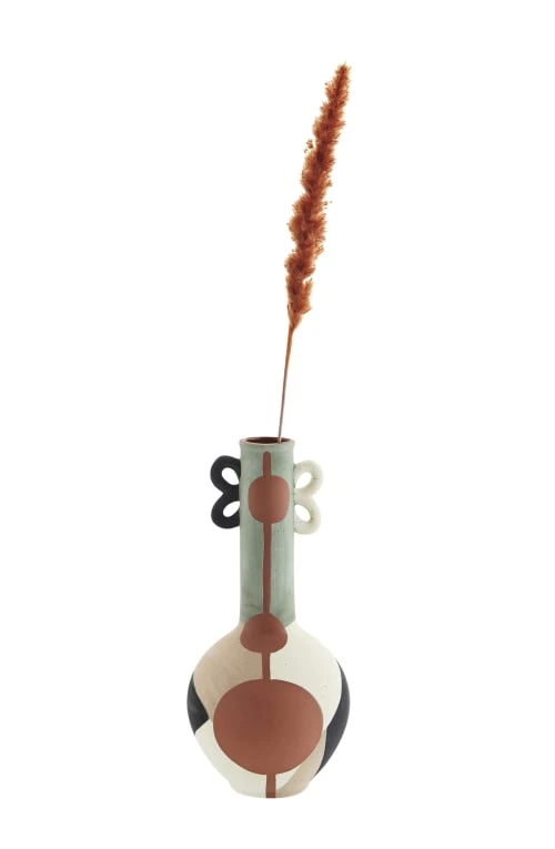 Madam Stoltz Vases Vase En Grès Multicolore H30 4 Madam Stoltz Vases Vase En Grès Multicolore H30 – Image 2