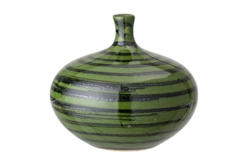 Bloomingville Vases Vase En Grès Vert H12.5 3 Bloomingville Vases Vase En Grès Vert H12.5