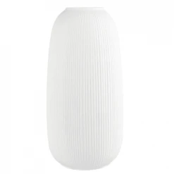 Maisons Du Monde Vases Vase En Porcelaine Striée Blanche H25