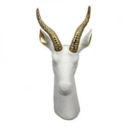 Now’s Home Vases Vase En Résine Blanc Et Or -Sablie Vases Soldes vase en resine blanc et or 2