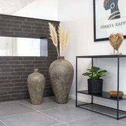 House Nordic Vases Vase En Terre Cuite 80x40cm Brun -Sablie Vases Soldes vase en terre cuite 80x40cm brun 3