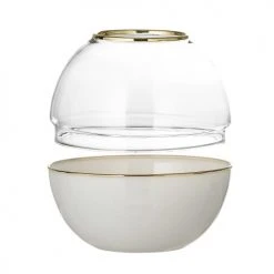 Bloomingville Vases Vase En Verre Blanc H13