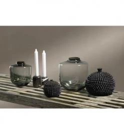 Villa Collection Vases Vase En Verre Gris -Sablie Vases Soldes vase en verre gris 2