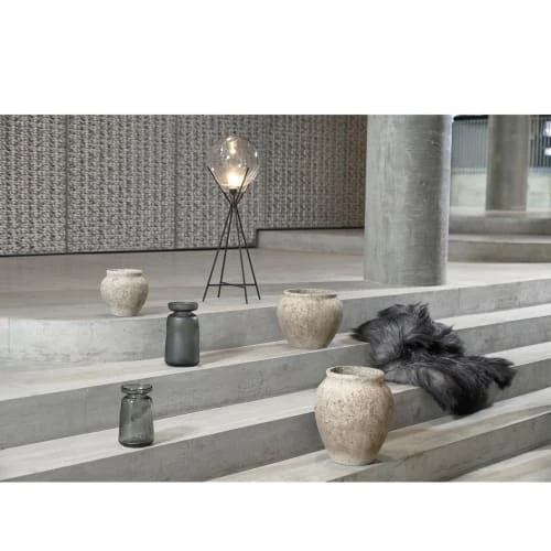 Villa Collection Vases Vase En Verre Gris 4 Villa Collection Vases Vase En Verre Gris – Image 2