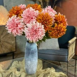 Now’s Home Vases Vase En Verre Gris Et Taupe -Sablie Vases Soldes vase en verre gris et taupe 4