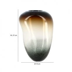 Now’s Home Vases Vase En Verre H27cm -Sablie Vases Soldes vase en verre h27cm 7
