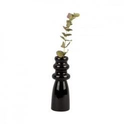 Present Time Vases Vase En Verre Noir H20,5cm -Sablie Vases Soldes vase en verre noir h20 5cm 3