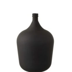 LANADECO Vases Vase En Verre Marron H56cm -Sablie Vases Soldes vase en verre noir mat h56cm 3