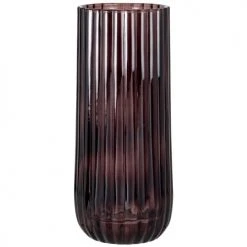 Maisons Du Monde Vases Vase En Verre Strié Vieux Rose H28