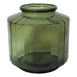 Maison Tilleul Vases Vase Façon Bonbonnière Facetté Vert