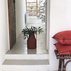 Passage Vernet Vases Vase Façon Pot à Lait En Métal Rouge -Sablie Vases Soldes vase facon pot a lait en metal rouge 4