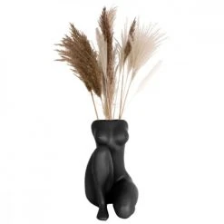 Present Time Vases Vase Femme Assise Polyrésine Noir H37cm -Sablie Vases Soldes vase femme assise polyresine noir h37cm 4