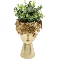 Kare Design Vases Vase Femme Couronne De Fleurs En Polyrésine Dorée H30 -Sablie Vases Soldes vase femme couronne de fleurs en polyresine doree h30 2