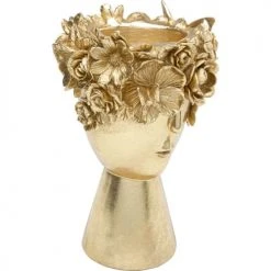 Kare Design Vases Vase Femme Couronne De Fleurs En Polyrésine Dorée H30 -Sablie Vases Soldes vase femme couronne de fleurs en polyresine doree h30 3