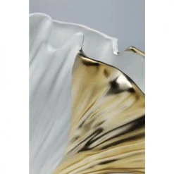 Kare Design Vases Vase Feuille De Ginkgo En Grès Blanc Et Doré H18 -Sablie Vases Soldes vase feuille de ginkgo en gres blanc et dore h18 3