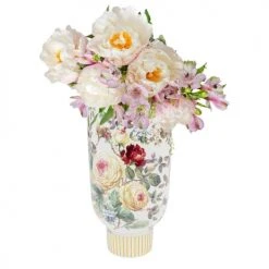 Kare Design Vases Vase Fleurs En Céramique Blanche H27 -Sablie Vases Soldes vase fleurs en ceramique blanche h27 1