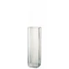 LANADECO Vases Vase Forme Bouteille En Verre Transparent H35cm -Sablie Vases Soldes vase forme bouteille en verre transparent h35cm
