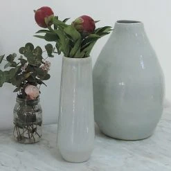 Maison Tilleul Vases Vase Fuselé En Céramique - PM Vert -Sablie Vases Soldes vase fusele en ceramique pm vert 4