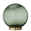 AYTM Vases Vase Globe Verre Et Laiton Medium D16cm -Sablie Vases Soldes vase globe verre et laiton medium d16cm