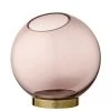 AYTM Vases Vase Globe Verre Et Laiton Medium D16cm