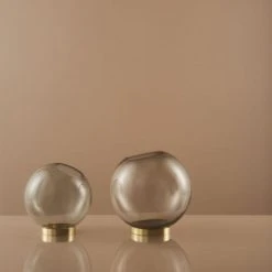 AYTM Vases Vase Globe Verre Et Laiton Mini D10cm -Sablie Vases Soldes vase globe verre et laiton mini d10cm 16