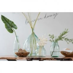 LANADECO Vases Vase Haut Verre Transparent H27cm -Sablie Vases Soldes vase haut verre transparent h27cm 2