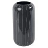 Zago Vases Vase Moderne Design Métal émaillé Gris Foncé Rayé Beige H 26 Cm -Sablie Vases Soldes vase moderne design metal emaille gris fonce raye beige h 26 cm
