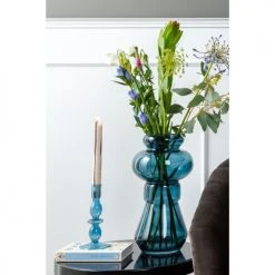 Present Time Vases Vase Morgana Glass Medium Verre Bleu -Sablie Vases Soldes vase morgana glass medium verre bleu 2