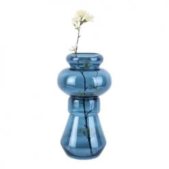 Present Time Vases Vase Morgana Glass Medium Verre Bleu -Sablie Vases Soldes vase morgana glass medium verre bleu 3