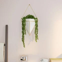 Umbra Vases Vase Mural Trigg Céramique Doré -Sablie Vases Soldes vase mural trigg ceramique dore 3