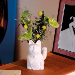 DOIY Vases Vase Neko Céramique Rose -Sablie Vases Soldes vase neko ceramique rose 7