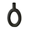 Present Time Vases Vase Oval High Résine Noir -Sablie Vases Soldes vase oval high resine noir