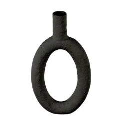 Present Time Vases Vase Oval High Résine Noir