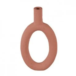 Present Time Vases Vase Oval High Résine Terracotta