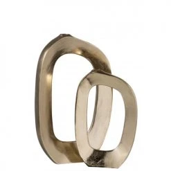 LANADECO Vases Vase Ovale Ouvert Alu Or H40,5cm -Sablie Vases Soldes vase ovale ouvert alu or h40 5cm 1