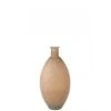 LANADECO Vases Vase Ovale Verre Beige H59cm -Sablie Vases Soldes vase ovale verre beige h59cm
